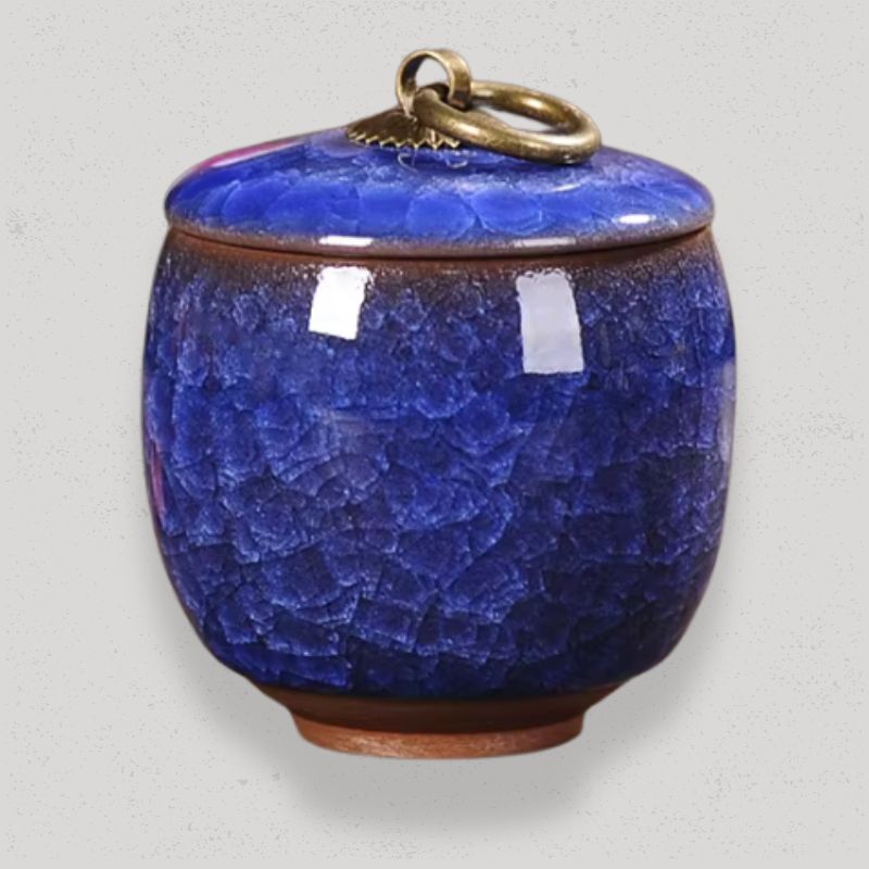 Boîte à Thé Japonaise Céramique | ThéaCyl Bleu