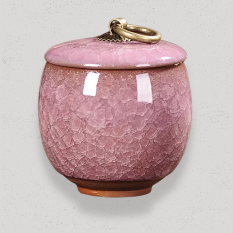 Boîte à Thé Japonaise Céramique | ThéaCyl Fushia