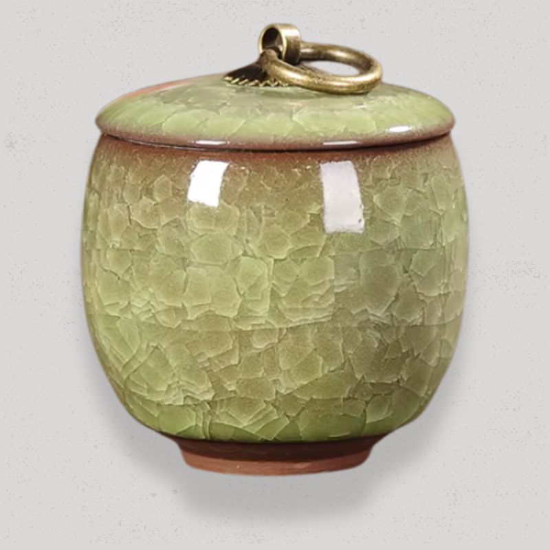 Boîte à Thé Japonaise Céramique | ThéaCyl Vert