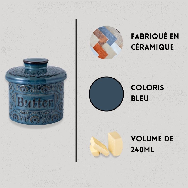caractéristiques beurrier à eau ancien