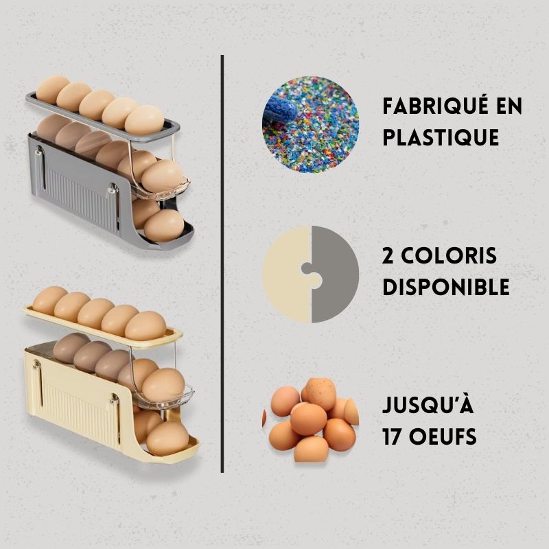 Caractéristiques rangement oeufs frais