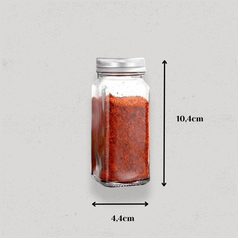 taille bocaux à épices en verre