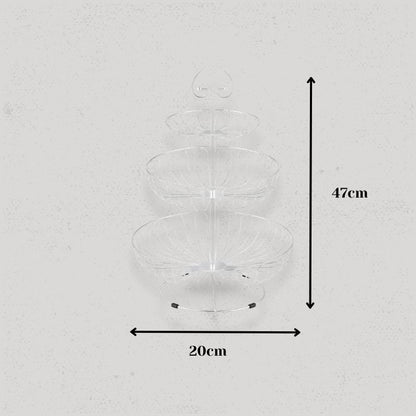 taille corbeille à fruits 3 niveaux blanc