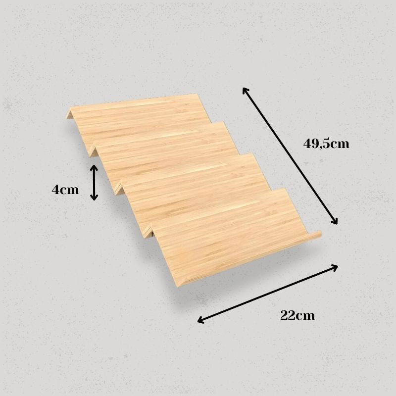 taille rangement épices tiroir bois